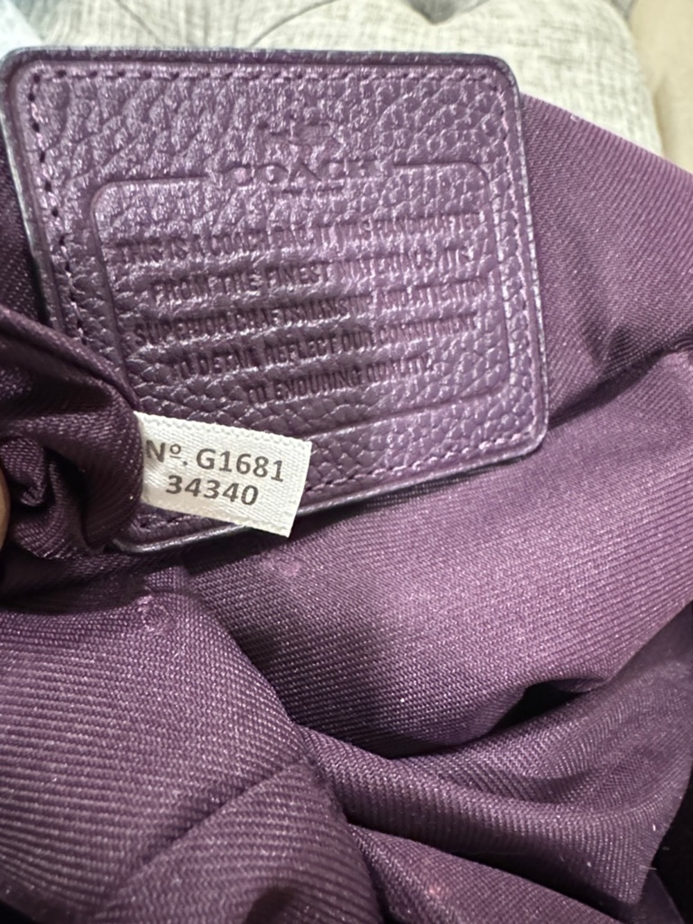 COACH Bag Prairie Purple Leather Satchel Tote EUC - Picture 11 of 17